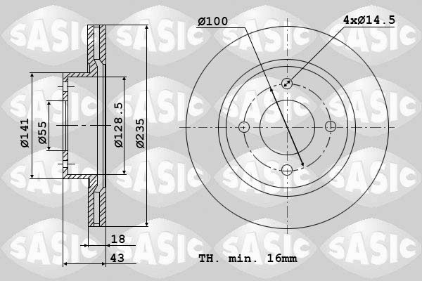 SASIC Тормозной диск 9004896J