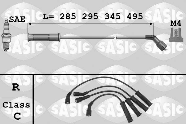 SASIC Комплект проводов зажигания 9284006