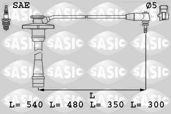 SASIC Комплект проводов зажигания 9286001