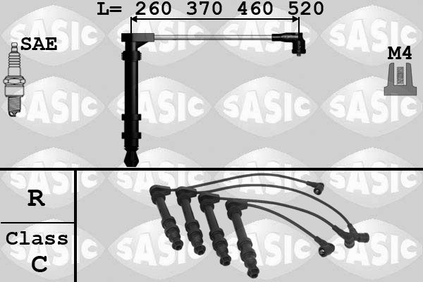 SASIC Комплект проводов зажигания 9286009