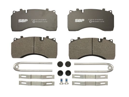 SBP Комплект тормозных колодок, дисковый тормоз 07-P29142