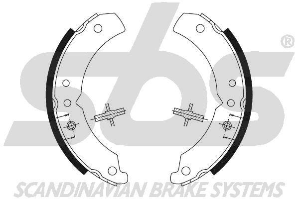 SBS Комплект тормозных колодок, стояночная тормозная с 18492725031