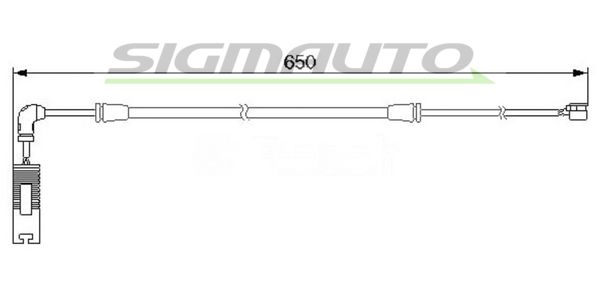 SIGMAUTO Сигнализатор, износ тормозных колодок WI0637