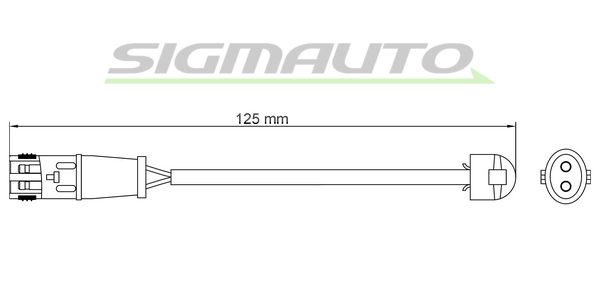 SIGMAUTO Hoiatuskontakt, piduriklotsi kulumine WI0685