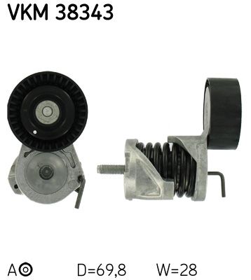 SKF Натяжной ролик, поликлиновой ремень VKM 38343