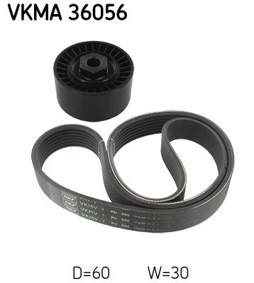 SKF Поликлиновой ременный комплект VKMA 36056