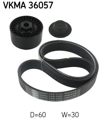 SKF Поликлиновой ременный комплект VKMA 36057
