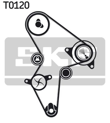 SKF Водяной насос + комплект зубчатого ремня VKMC 03120