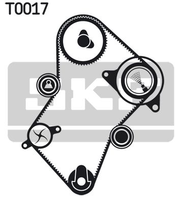 SKF Водяной насос + комплект зубчатого ремня VKMC 03244