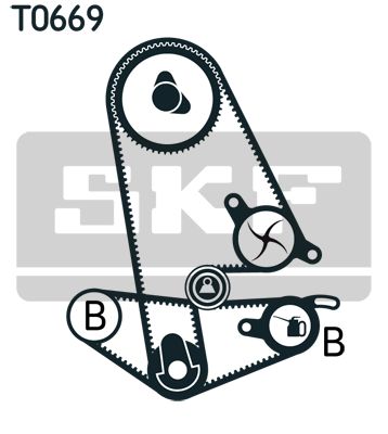 SKF Veepump + hammasrihmakomplekt VKMC 93600