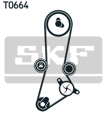 SKF Водяной насос + комплект зубчатого ремня VKMC 95660-1