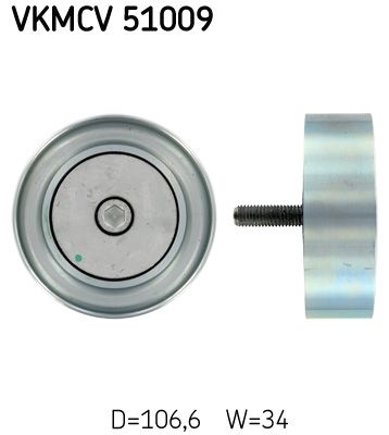 SKF Паразитный / ведущий ролик, поликлиновой ремень VKMCV 51009