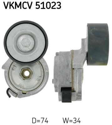 SKF Натяжной ролик, поликлиновой ремень VKMCV 51023