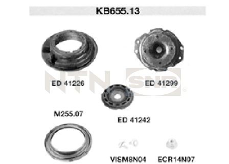 SNR Ремкомплект, опора стойки амортизатора KB655.13