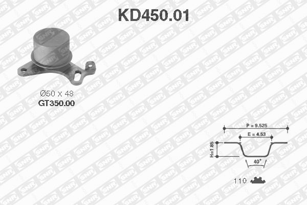 SNR Hammasrihma komplekt KD450.01