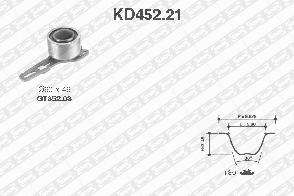 SNR Комплект ремня ГРМ KD452.21