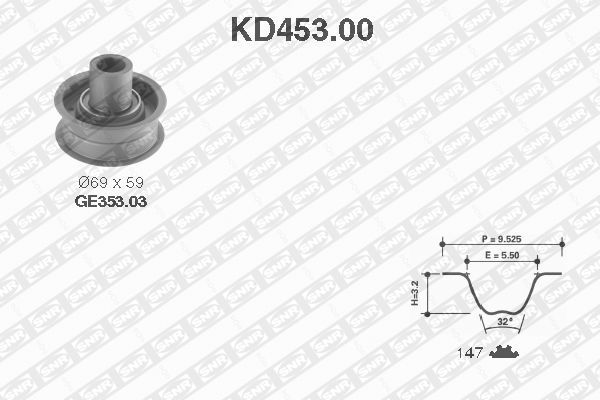 SNR Комплект ремня ГРМ KD453.00