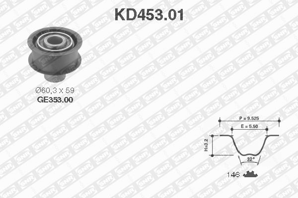 SNR Комплект ремня ГРМ KD453.01