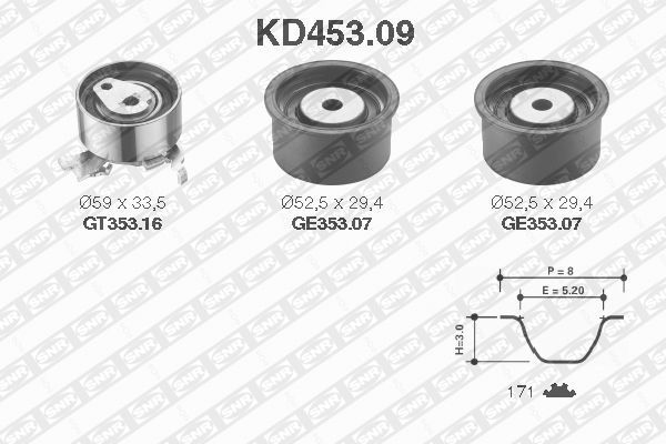 SNR Комплект ремня ГРМ KD453.09