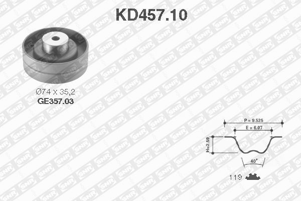 SNR Hammasrihma komplekt KD457.10