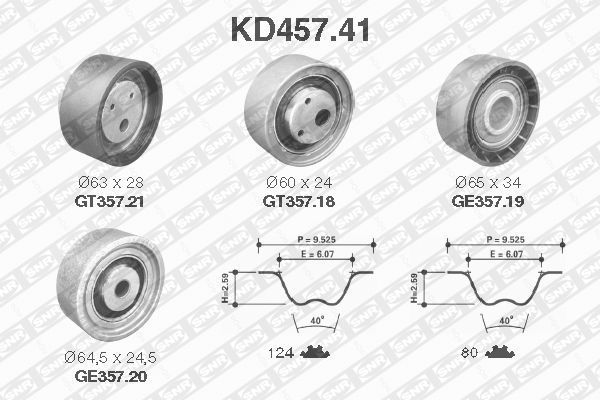 SNR Hammasrihma komplekt KD457.41