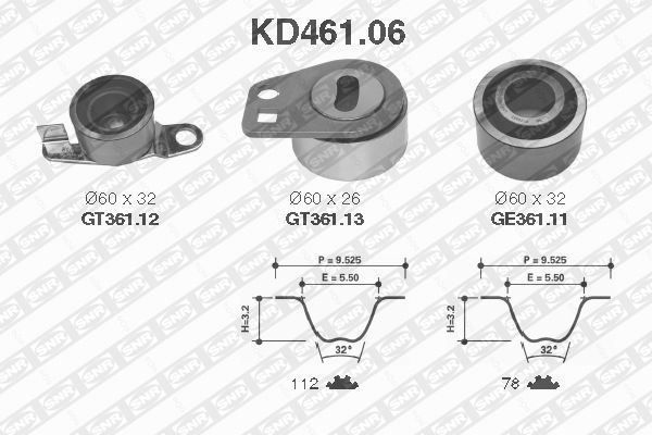 SNR Hammasrihma komplekt KD461.06