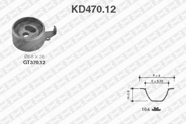 SNR Комплект ремня ГРМ KD470.12