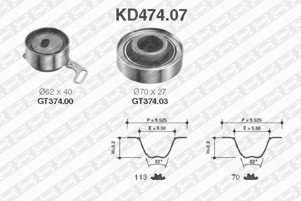 SNR Hammasrihma komplekt KD474.07