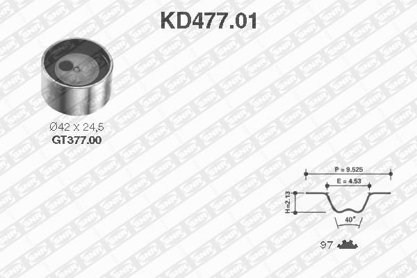 SNR Комплект ремня ГРМ KD477.01