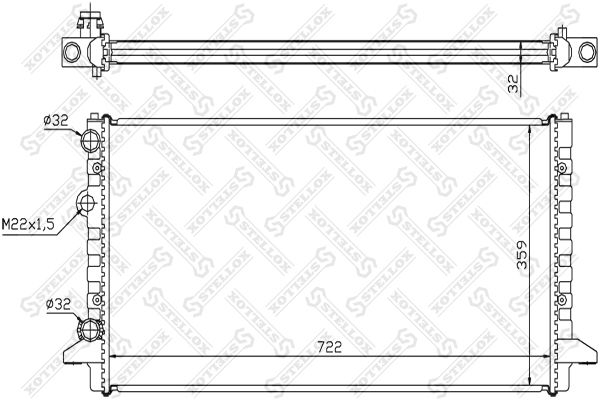 STELLOX Radiaator,mootorijahutus 10-25011-SX