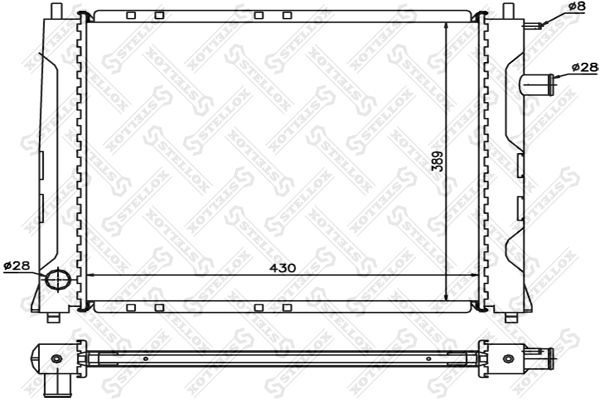 STELLOX Radiaator,mootorijahutus 10-25014-SX