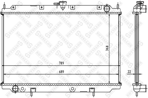 STELLOX Radiaator,mootorijahutus 10-25058-SX