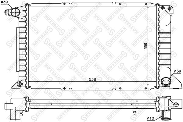 STELLOX Радиатор, охлаждение двигателя 10-25085-SX