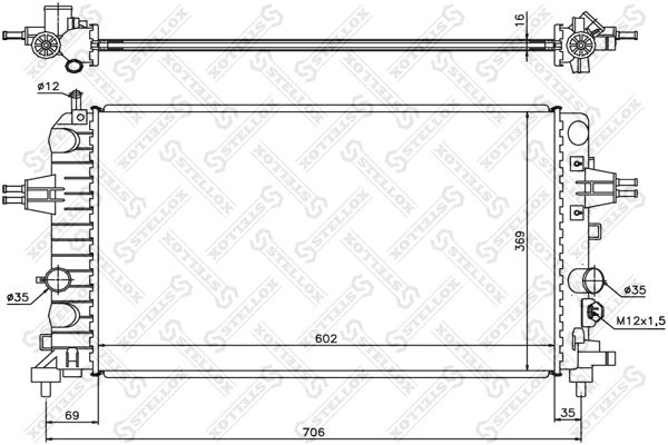 STELLOX Radiaator,mootorijahutus 10-25176-SX