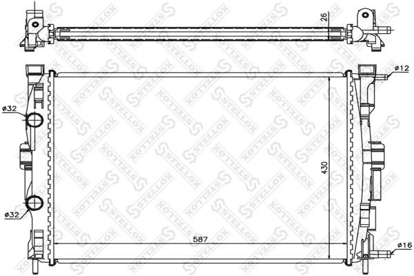 STELLOX Radiaator,mootorijahutus 10-25183-SX