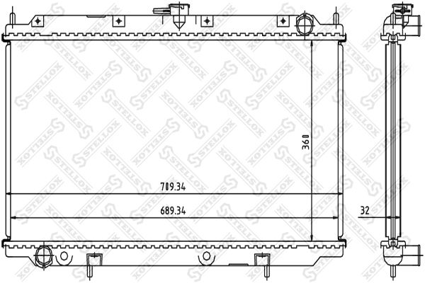 STELLOX Radiaator,mootorijahutus 10-25222-SX