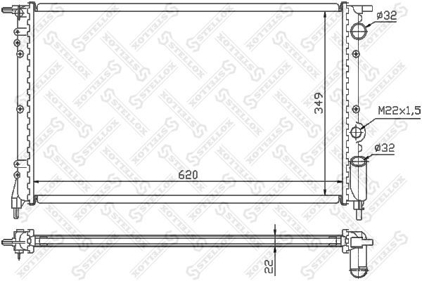 STELLOX Radiaator,mootorijahutus 10-25235-SX