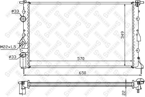 STELLOX Radiaator,mootorijahutus 10-25238-SX