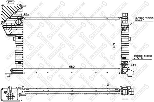 STELLOX Radiaator,mootorijahutus 10-25260-SX