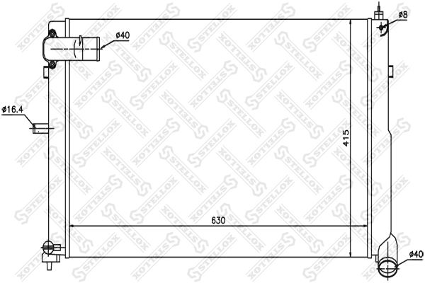 STELLOX Radiaator,mootorijahutus 10-25263-SX