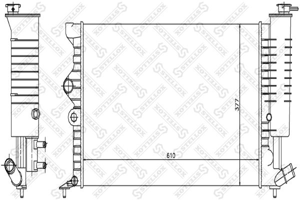 STELLOX Radiaator,mootorijahutus 10-25270-SX