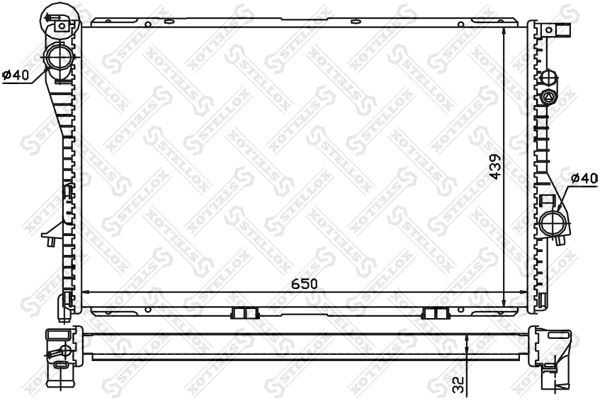 STELLOX Radiaator,mootorijahutus 10-25289-SX