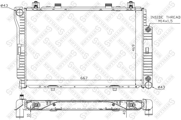 STELLOX Radiaator,mootorijahutus 10-25295-SX