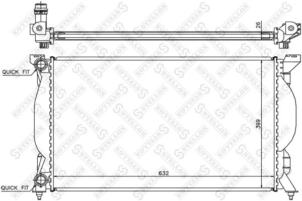 STELLOX Radiaator,mootorijahutus 10-25334-SX