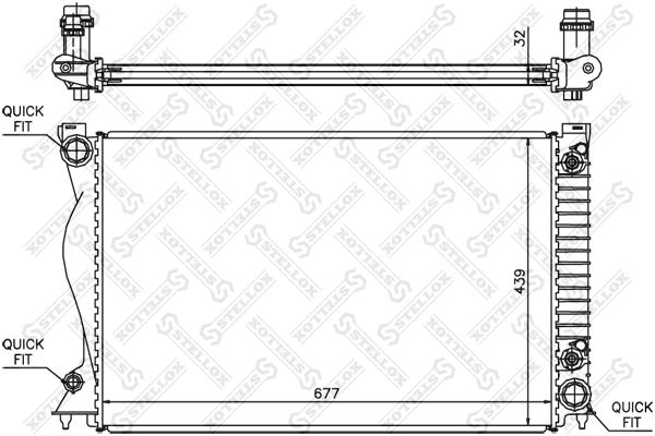 STELLOX Radiaator,mootorijahutus 10-25335-SX