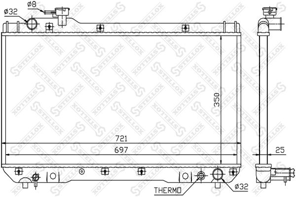 STELLOX Radiaator,mootorijahutus 10-25374-SX