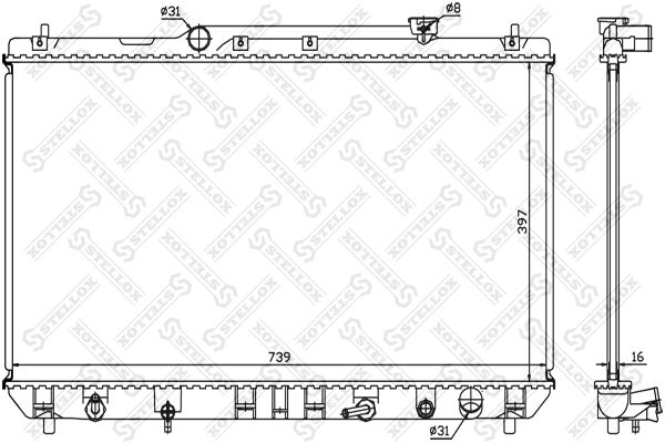 STELLOX Radiaator,mootorijahutus 10-25383-SX