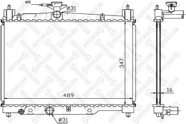 STELLOX Radiaator,mootorijahutus 10-25402-SX