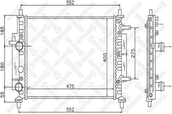 STELLOX Radiaator,mootorijahutus 10-25409-SX