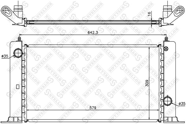 STELLOX Radiaator,mootorijahutus 10-25411-SX